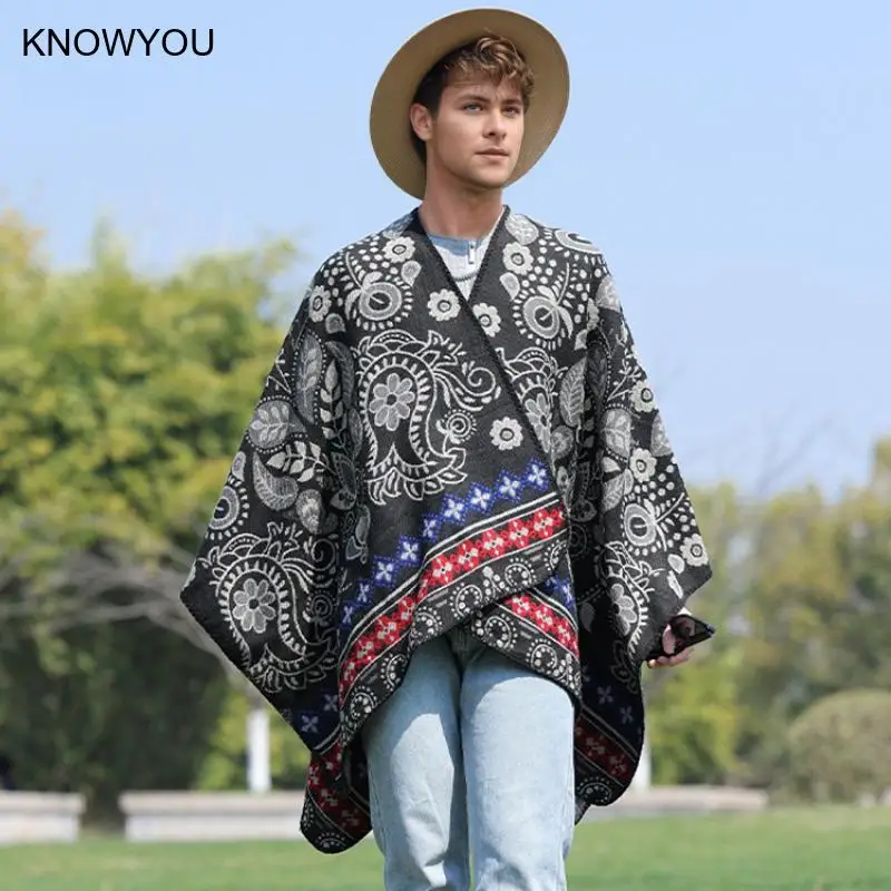 Imitation Cashmere Cloak Male Jacket Shawl Capes New Tourism Coats Adult Jacquard Pashmina 2025 Autumn Winter Ponchos Coat
Imitation Cashmere Cloak Male Jacket Shawl Capes New Tourism Coats Adult Jacquard Pashmina 2025 Autumn Winter Ponchos Coat