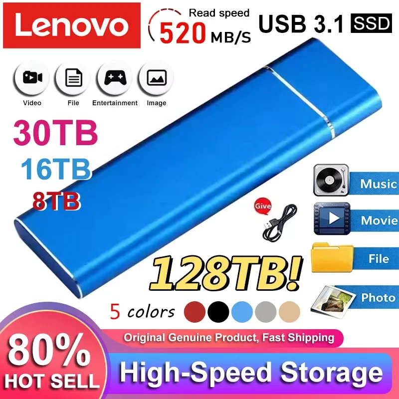 Внешний мобильный твердотельный накопитель Lenovo, портативный флеш-накопитель TypeC USB, миниатюрный, тонкий, высокоскоростной, устройство для передачи данных, флеш-память
Внешний мобильный твердотельный накопитель Lenovo, портативный флеш-накопитель TypeC USB, миниатюрный, тонкий, высокоскоростной, устройство для передачи данных, флеш-память
