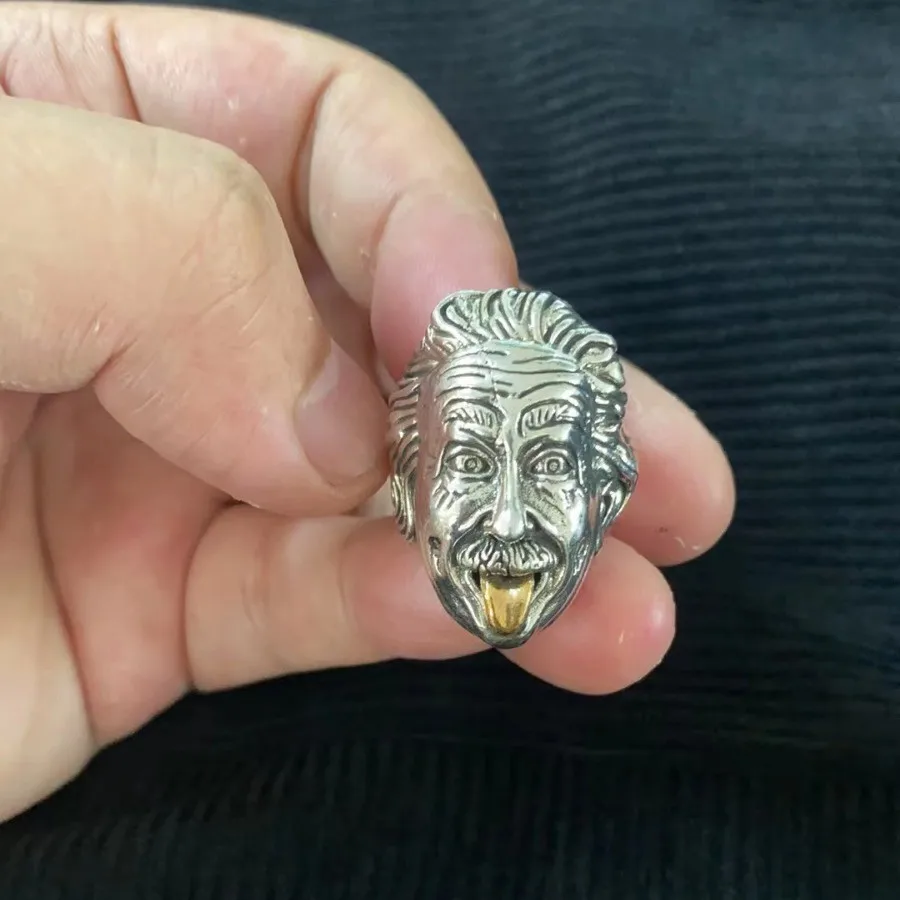 Golden Brain Einstein American Retro Male Domineering Wisdom Ring Fashion Personality Joker Index Finger Ring
Golden Brain Einstein American Retro Male Domineering Wisdom Ring Fashion Personality Joker Index Finger Ring