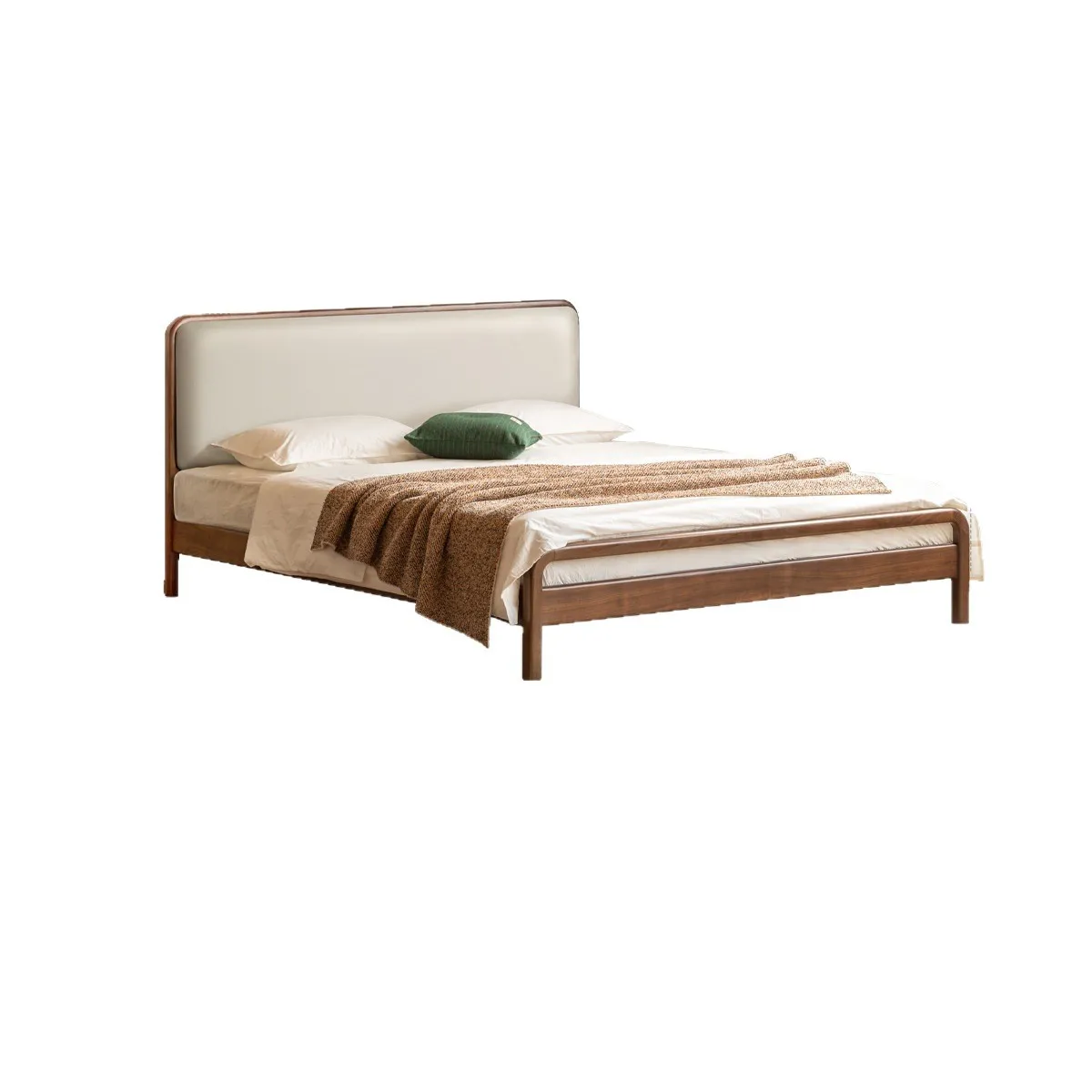 Скандинавская мягкая спинка из цельного дерева, двуспальная кровать из черного ореха, современная простая кровать из цельного дерева
Скандинавская мягкая спинка из цельного дерева, двуспальная кровать из черного ореха, современная простая кровать из цельного дерева