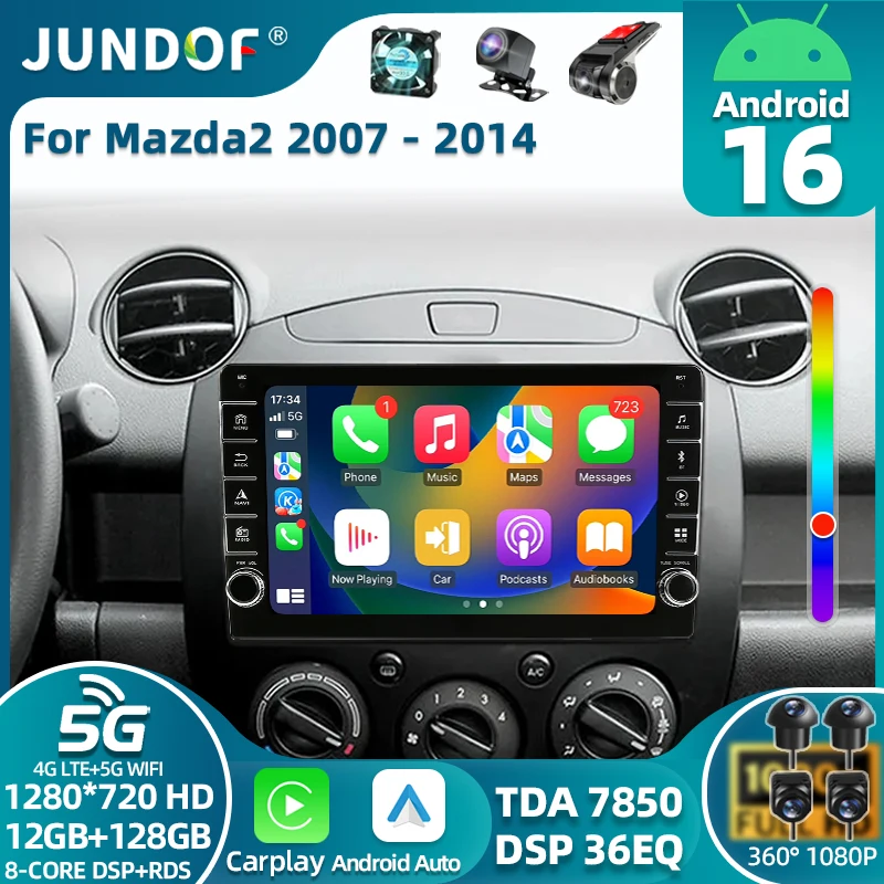 For Mazda 2 2007-2014 Multimedia Video Player 4G WIFI GPS Navigation Carplay DVD Head Unit 2 Din Android 16 Car Radio
For Mazda 2 2007-2014 Multimedia Video Player 4G WIFI GPS Navigation Carplay DVD Head Unit 2 Din Android 16 Car Radio