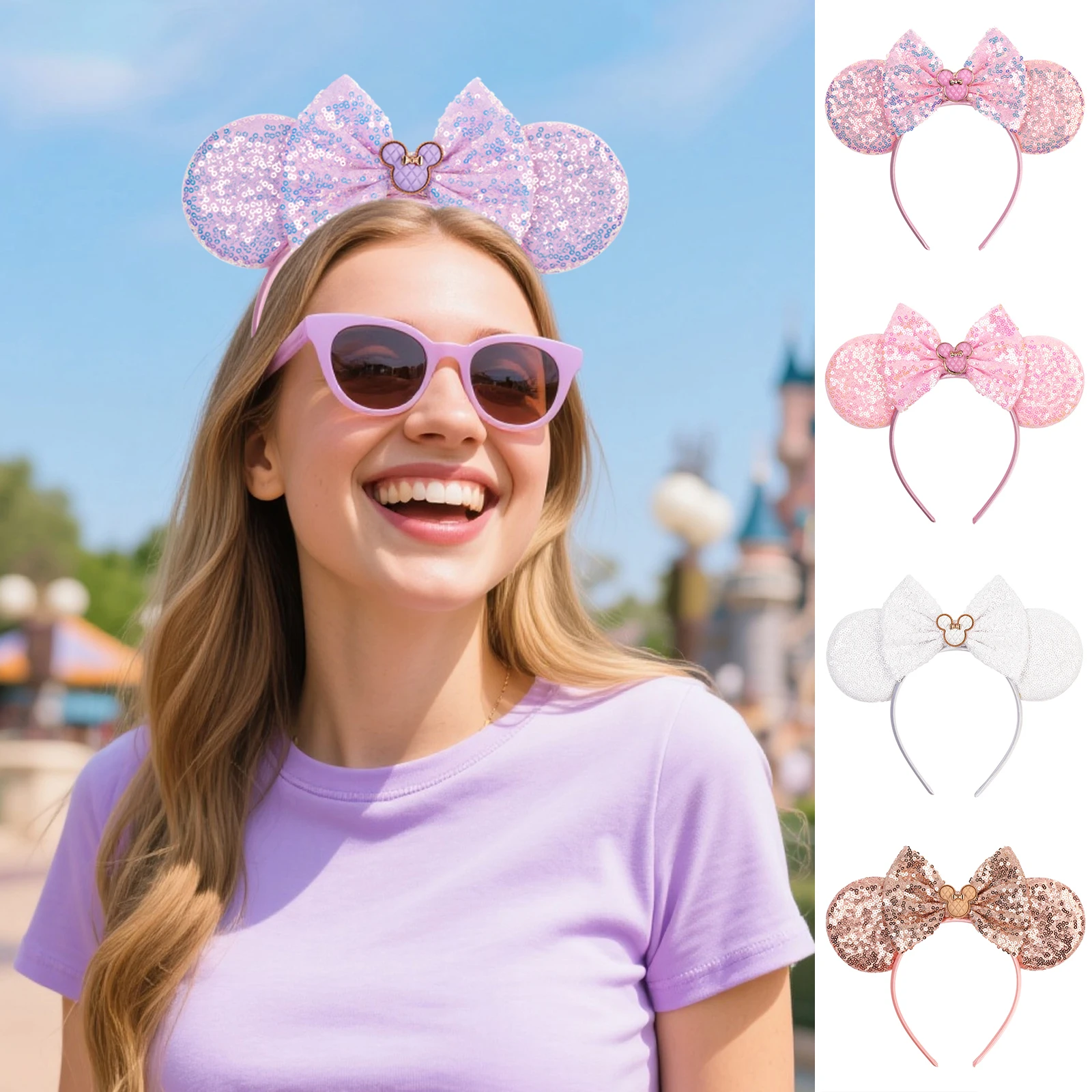 1pc Disney Minnie Mouse Ear Hair Strap Elegant Glitter Bow Girl Birthday Party Festival Theme Park Wear Gift Hair Accessories
1pc Disney Minnie Mouse Ear Hair Strap Elegant Glitter Bow Girl Birthday Party Festival Theme Park Wear Gift Hair Accessories