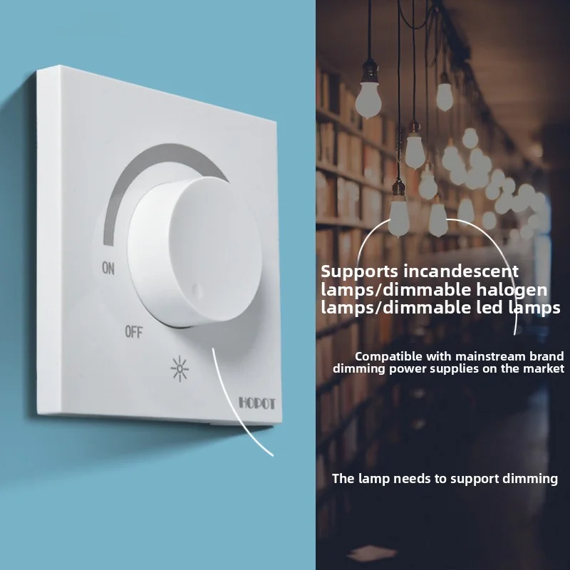 Led Stepless Dimming Switch Knob Panel Compatible With Lighting Brightness Adjustment Simple Style Dimming Switch For Home Use
Led Stepless Dimming Switch Knob Panel Compatible With Lighting Brightness Adjustment Simple Style Dimming Switch For Home Use