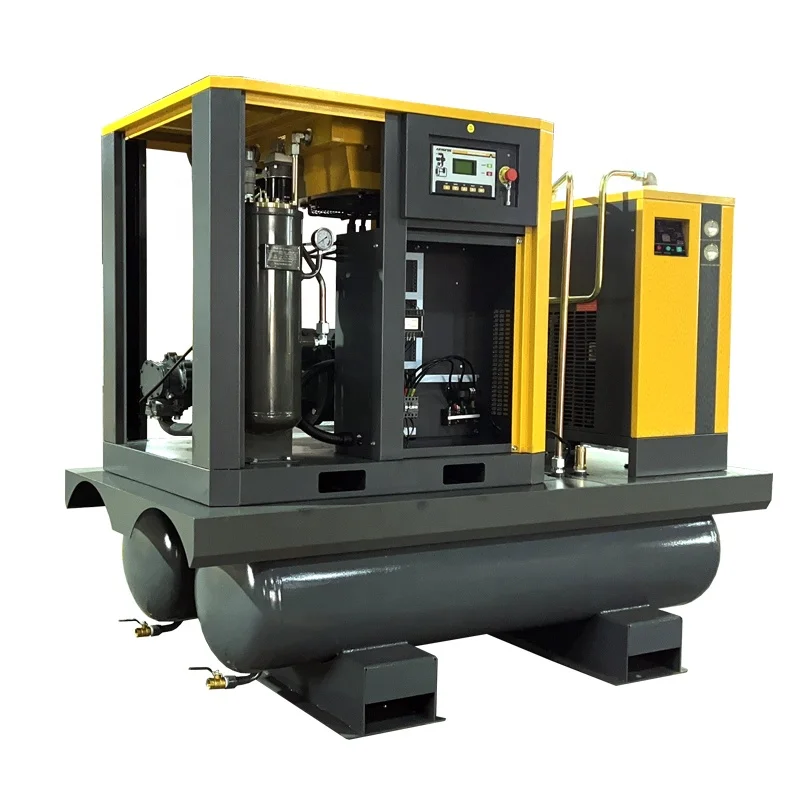 Все верхний винтовой воздушный компрессор «все в одном» 7,5 кВт 11 кВт 15 кВт 22 кВт 30 л.с. Рабочее давление 8 бар 10 бар 12 бар 16 бар с баком с сушильной машиной
Все верхний винтовой воздушный компрессор «все в одном» 7,5 кВт 11 кВт 15 кВт 22 кВт 30 л.с. Рабочее давление 8 бар 10 бар 12 бар 16 бар с баком с сушильной машиной