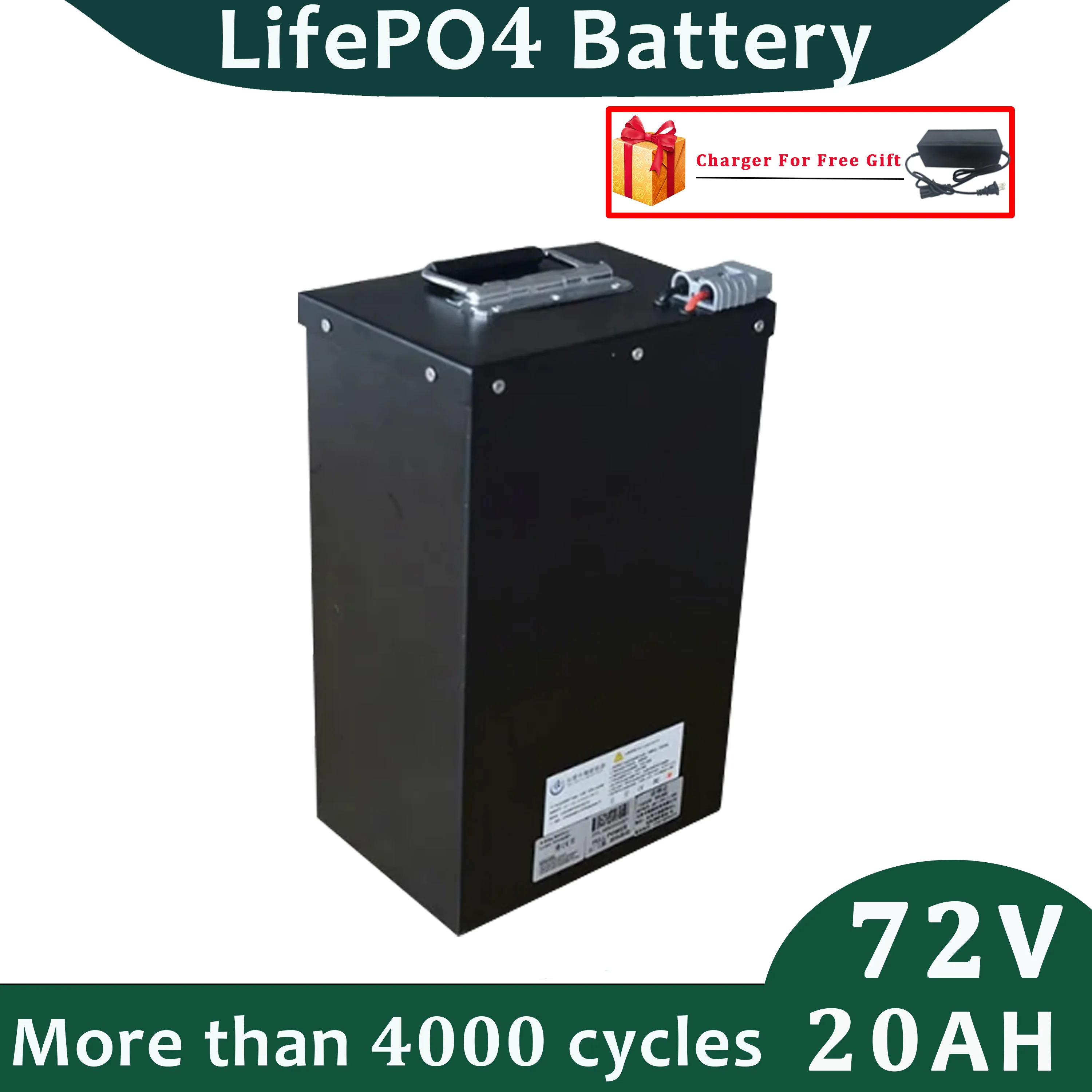 Lithium Iorn Phosphate Battery 72v 20Ah LifePO4 Battery Pack Built in Smart BMS Perfect For Electric Motorcycle with 5A Charger
Lithium Iorn Phosphate Battery 72v 20Ah LifePO4 Battery Pack Built in Smart BMS Perfect For Electric Motorcycle with 5A Charger