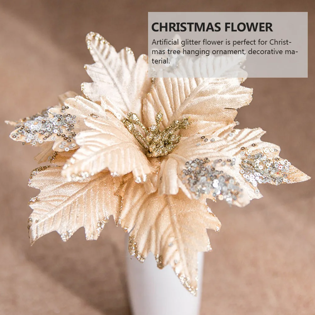 Sequined Artificial Flower Decoration Gold Silver Tree nament Stylish Home Artificial Flower Decors Craft Party
Sequined Artificial Flower Decoration Gold Silver Tree nament Stylish Home Artificial Flower Decors Craft Party