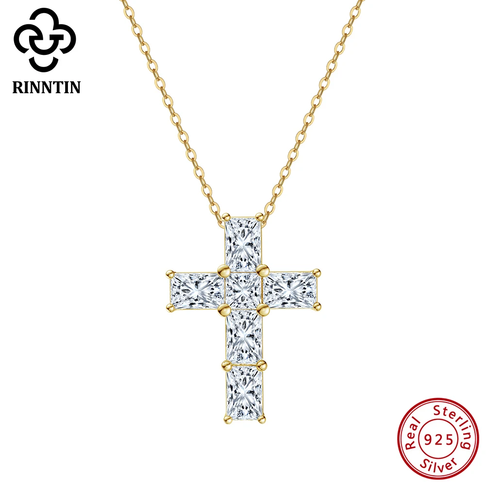 Rinntin Vintage Cross Moissanite Necklace Women Dainty S925 Sterling Silver D Color Solitaire Lab Diamond Pendant Jewelry SMON12
Rinntin Vintage Cross Moissanite Necklace Women Dainty S925 Sterling Silver D Color Solitaire Lab Diamond Pendant Jewelry SMON12