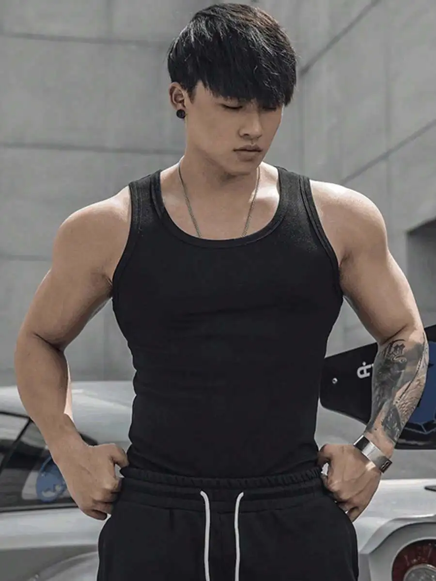 Men's Solid Black Slim Fit Tank Top for Gym Workout Casual Summer Wear
Men's Solid Black Slim Fit Tank Top for Gym Workout Casual Summer Wear