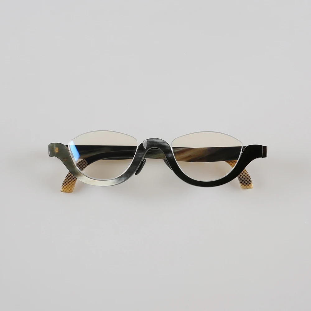 Eyeglass Frames Unique Half Rim Vintage Handmade Natural Horn Prescription Man Glasses Frames Optical Lenses Myopia Eyeglasses
Eyeglass Frames Unique Half Rim Vintage Handmade Natural Horn Prescription Man Glasses Frames Optical Lenses Myopia Eyeglasses