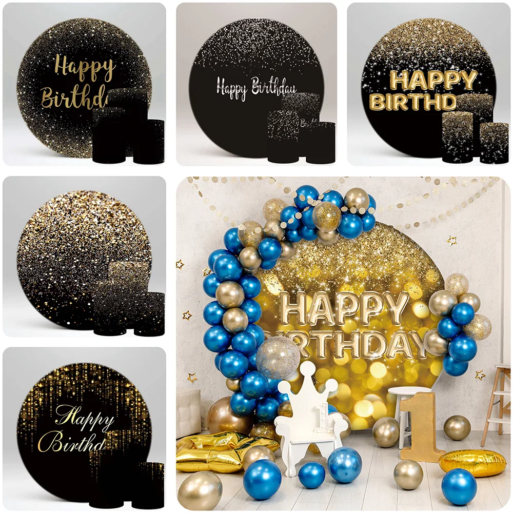 Black & Gold Round Backdrop Cover for Birthday Party Banner Silver Bokeh Round Background
Black & Gold Round Backdrop Cover for Birthday Party Banner Silver Bokeh Round Background
