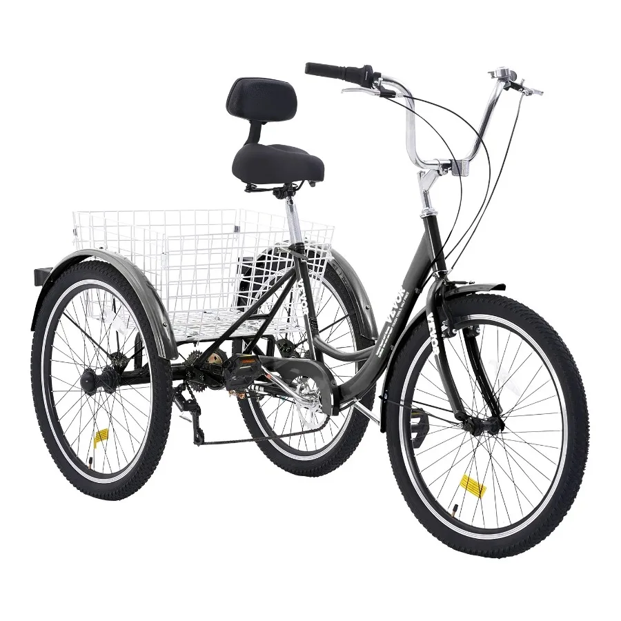 Adult Tricycles Bike 7 Speed Adult Trikes 20 Inch ThreeWheeled Bicycles Carbon Steel Cruiser Bike with Basket and Adjustable S
Adult Tricycles Bike 7 Speed Adult Trikes 20 Inch ThreeWheeled Bicycles Carbon Steel Cruiser Bike with Basket and Adjustable S