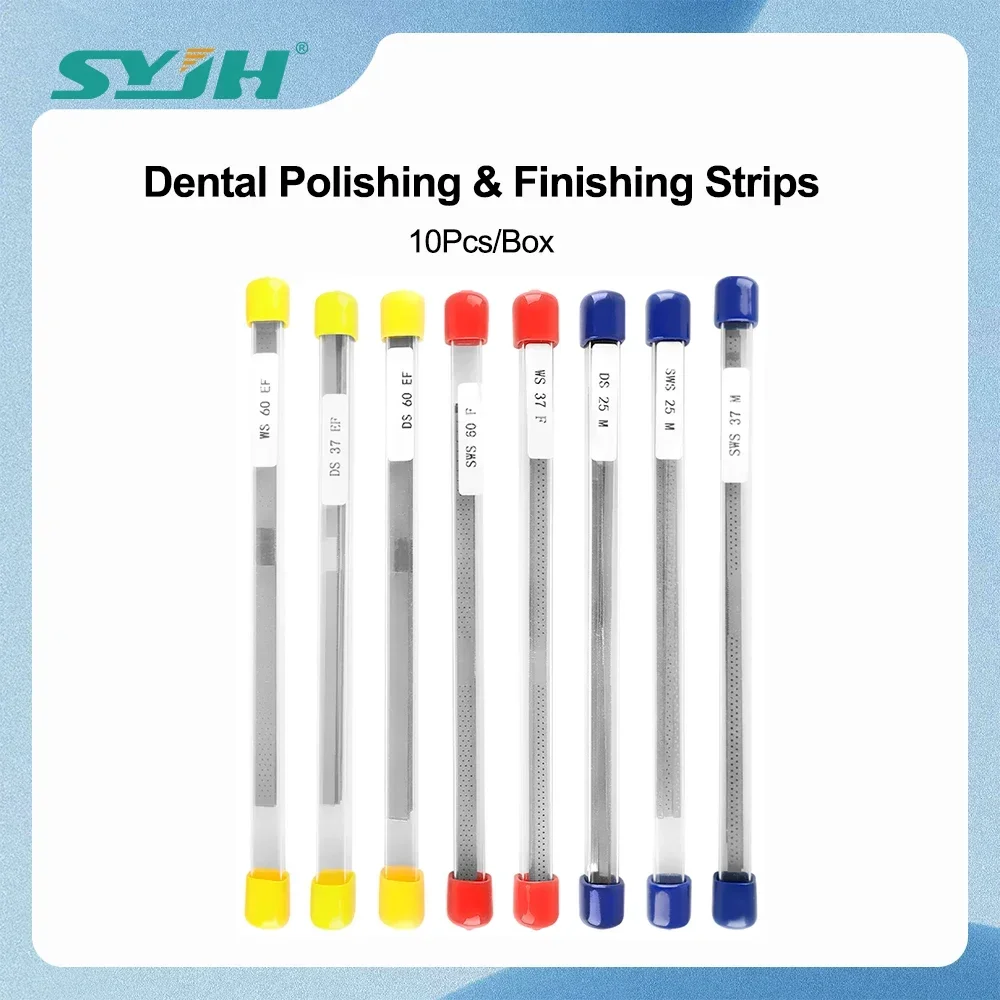 10 Pcs Dental Diamond Polishing Tape Stainless Steel Orthodontic IPR M/F/EF Autoclave Composite Polishing Tools
10 Pcs Dental Diamond Polishing Tape Stainless Steel Orthodontic IPR M/F/EF Autoclave Composite Polishing Tools