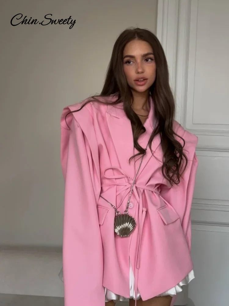 Casual Women's Lace Up Loose Blazer Solid Button Long Sleeve Lapel Suit Jacket Female 2025 Spring Summer Lady Commute Outwear
Casual Women's Lace Up Loose Blazer Solid Button Long Sleeve Lapel Suit Jacket Female 2025 Spring Summer Lady Commute Outwear