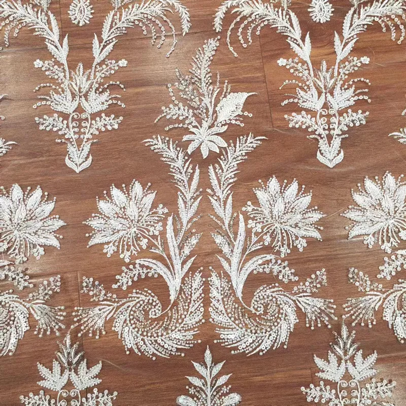 Beaded sequin embroidered lace mesh fabric for DIY sewing wedding dress Garment Accessories clothing fashion material cloth
Beaded sequin embroidered lace mesh fabric for DIY sewing wedding dress Garment Accessories clothing fashion material cloth