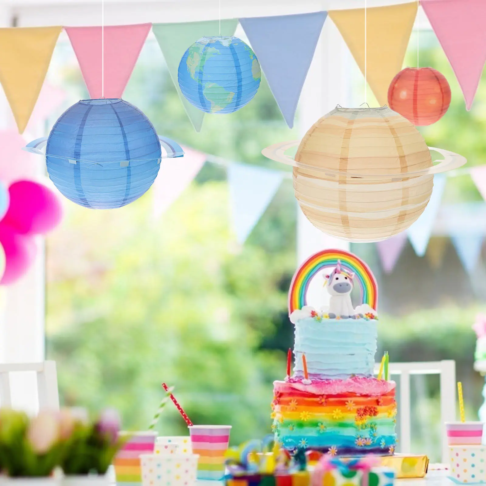 8Pcs Space Paper Lanterns Planet Pattern Hanging Decorations Solar System Theme Birthday Party Lanterns
8Pcs Space Paper Lanterns Planet Pattern Hanging Decorations Solar System Theme Birthday Party Lanterns