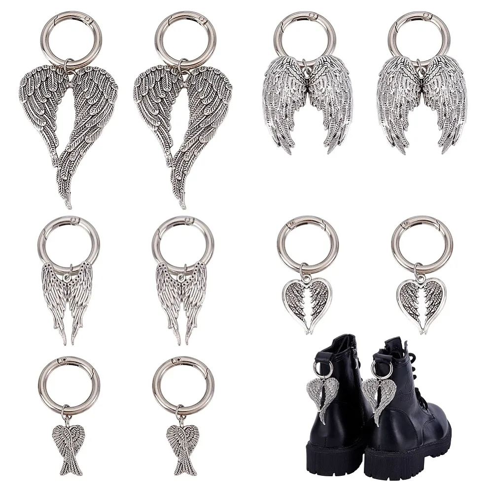 10Pcs 5 Styles Wing Style Alloy Shoe Charms with Spring Gate Rings Silver 72~101mm 2pcs/style
10Pcs 5 Styles Wing Style Alloy Shoe Charms with Spring Gate Rings Silver 72~101mm 2pcs/style