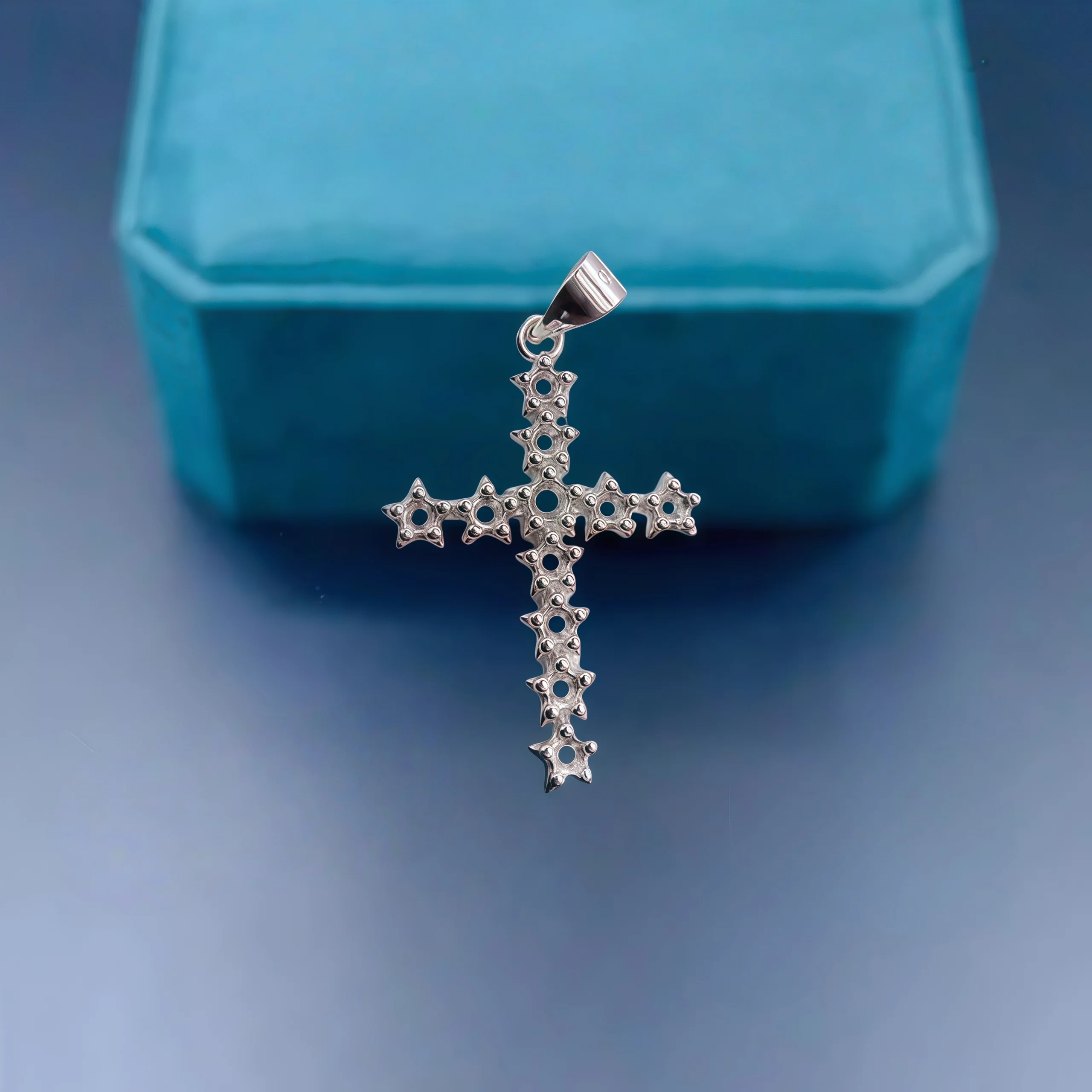 Setting 2.5mm Round Stone Fashion DIY Empty Pendant Holder S925 Sterling Silver Cross Design Fine Charm Jewelry for Woman Man
Setting 2.5mm Round Stone Fashion DIY Empty Pendant Holder S925 Sterling Silver Cross Design Fine Charm Jewelry for Woman Man