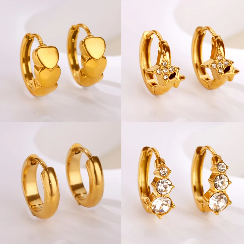 Stainless Steel Huggie Earrings for Women Men Gold Color Small Hoop Earrings Fashion Minimalist Waterproof Jewelry
Stainless Steel Huggie Earrings for Women Men Gold Color Small Hoop Earrings Fashion Minimalist Waterproof Jewelry