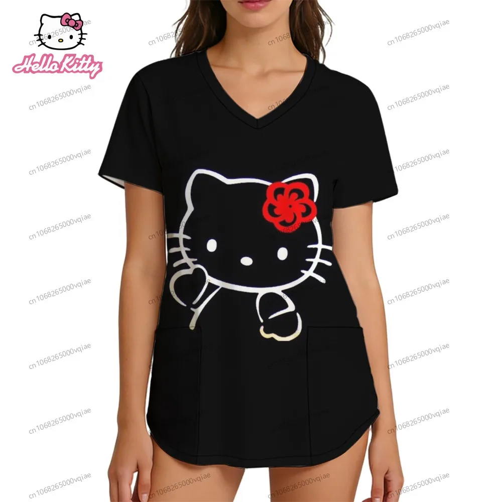 Hello Kitty 2026 Women's T-shirt S-2XL Nurse Uniform V Neck T Shirt Kawaii Tees Y2k Clothes Harajuku Fashion New Summer Pocket
Hello Kitty 2026 Women's T-shirt S-2XL Nurse Uniform V Neck T Shirt Kawaii Tees Y2k Clothes Harajuku Fashion New Summer Pocket