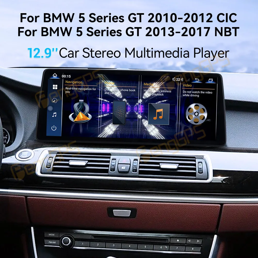 12.9'' For BMW 5 Series GT F07 2012-2017 CIC NBT Carplay Android Auto Screen Car Multimedia Player GPS Navigation Support DSP 4G
12.9'' For BMW 5 Series GT F07 2012-2017 CIC NBT Carplay Android Auto Screen Car Multimedia Player GPS Navigation Support DSP 4G