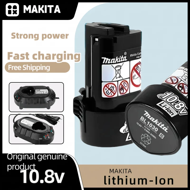Makita 10.8V Lithium-ion Battery 3Ah/1.5Ah/1.3Ah Replacement for BL1013 BL1020 BL1030 Power Tool Batteries
Makita 10.8V Lithium-ion Battery 3Ah/1.5Ah/1.3Ah Replacement for BL1013 BL1020 BL1030 Power Tool Batteries