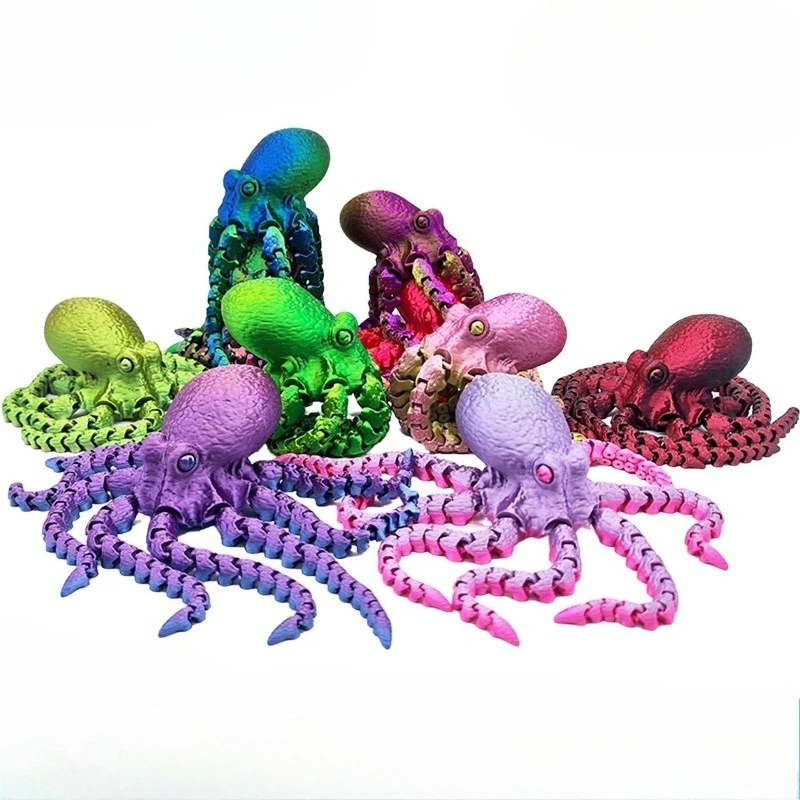 Фигурка глубоководного осьминога 17 см, напечатанная на 3D-принтере, с реалистичными глазами, подвижными суставами, креативный настольный декор в виде морского животного, игрушка-украшение
Фигурка глубоководного осьминога 17 см, напечатанная на 3D-принтере, с реалистичными глазами, подвижными суставами, креативный настольный декор в виде морского животного, игрушка-украшение