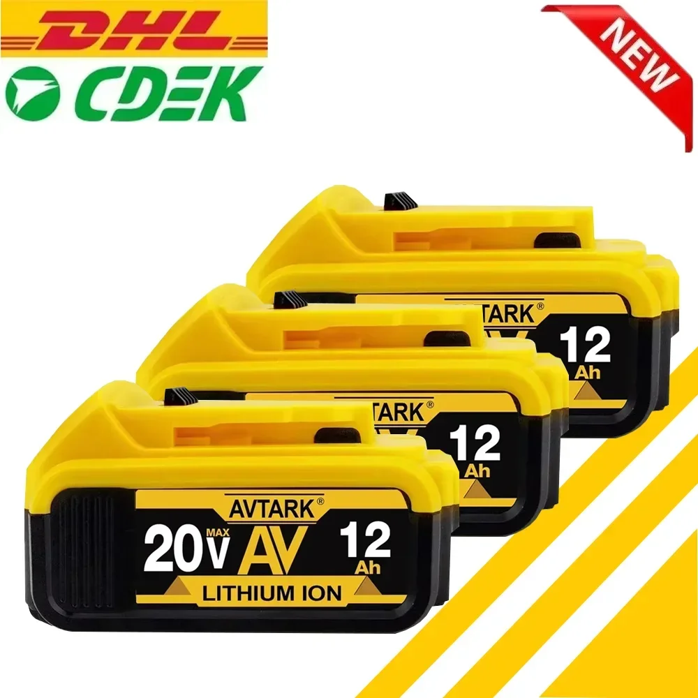 12Ah 20V Li-ion for DeWalt Battery Pack - Compatible with DCB205/DCB201, Overload Protection & Extended Runtime
12Ah 20V Li-ion for DeWalt Battery Pack - Compatible with DCB205/DCB201, Overload Protection & Extended Runtime