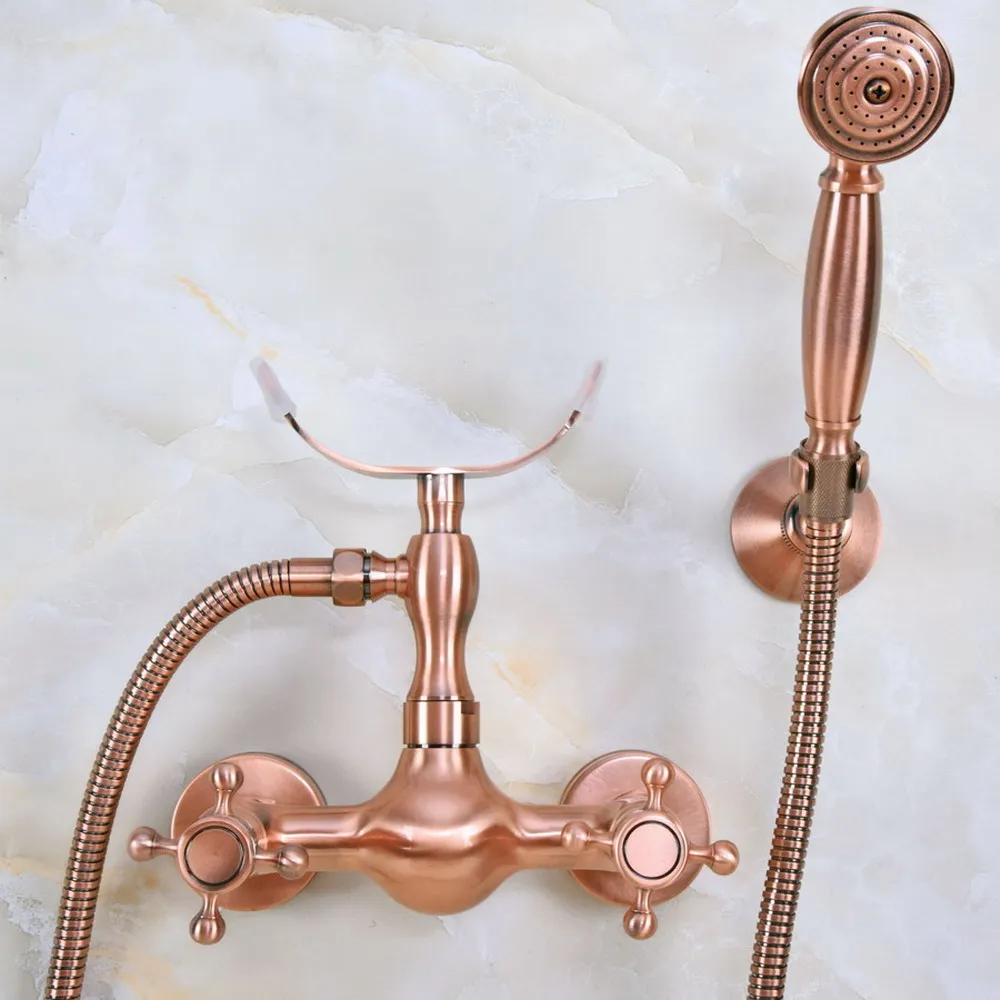 Antique Red Copper Wall Mount Bathtub Faucet with Handheld Shower Set +1.5M Hose Mixer Tap 2na344
Antique Red Copper Wall Mount Bathtub Faucet with Handheld Shower Set +1.5M Hose Mixer Tap 2na344