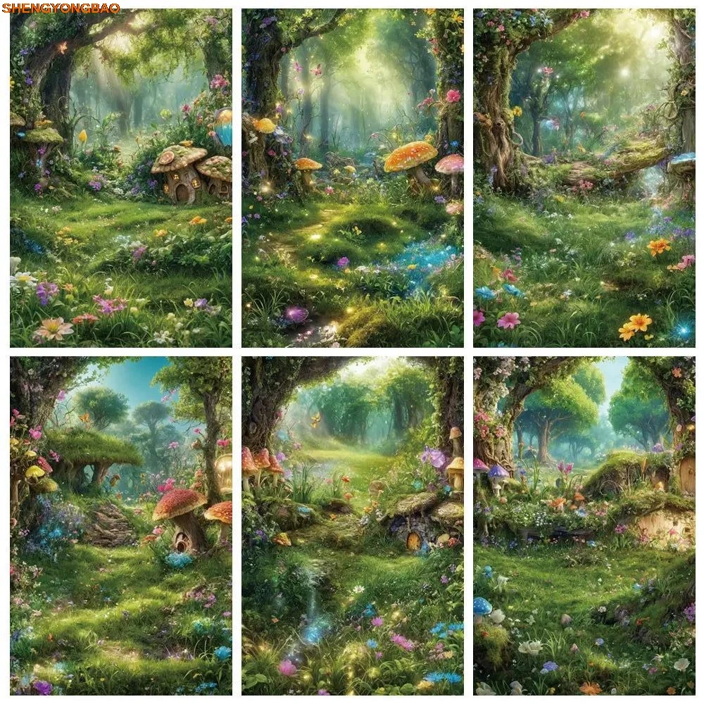 Fairy Forest Birthday Photozone Backdrop Green Grass Flower Butterfly Mushroom Background Children Photography Photocall
Fairy Forest Birthday Photozone Backdrop Green Grass Flower Butterfly Mushroom Background Children Photography Photocall