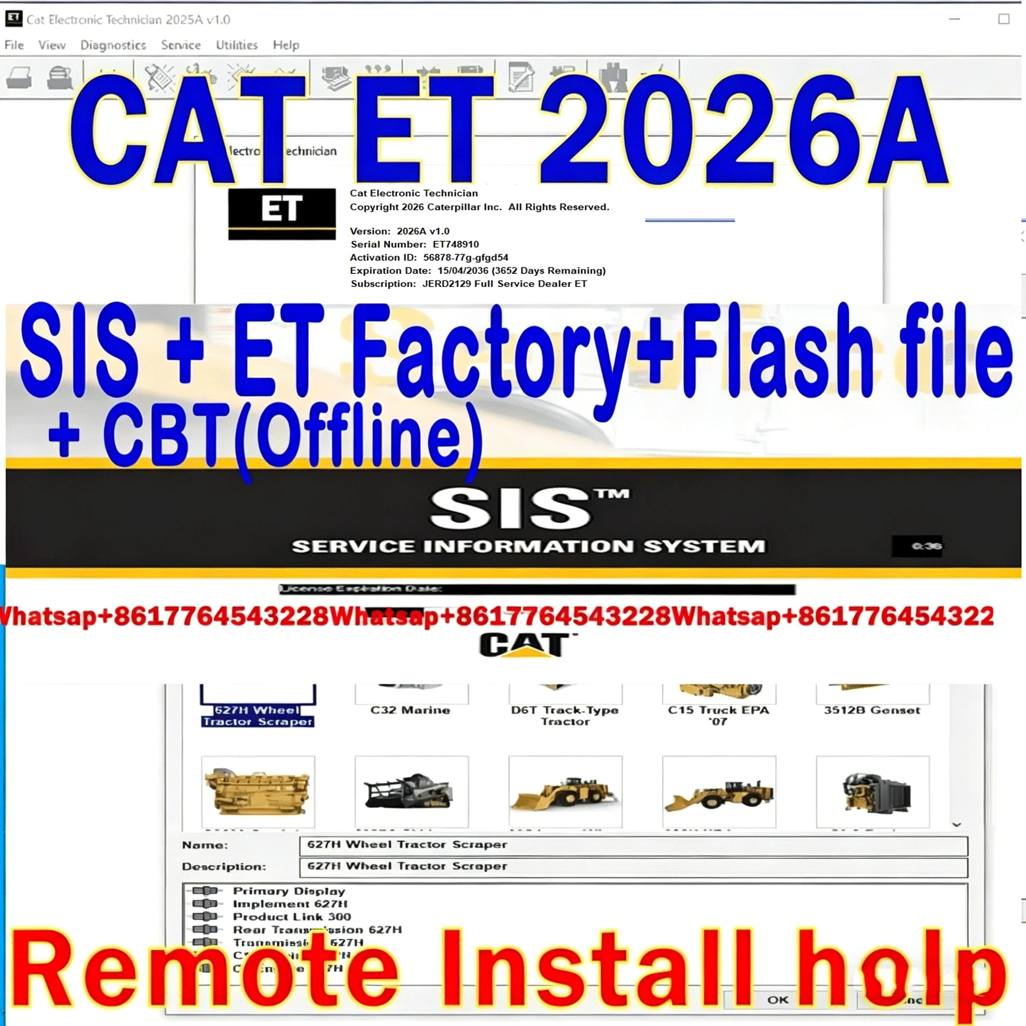 Cat ET 2026A Electronic Technician Diagnostic + SIS 2021 + CBT(Offline) +10 Digit Factory Password Generator 40GB Flash file
Cat ET 2026A Electronic Technician Diagnostic + SIS 2021 + CBT(Offline) +10 Digit Factory Password Generator 40GB Flash file