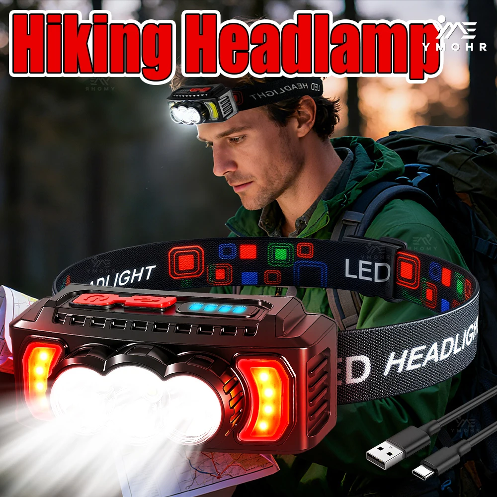 Portable LED Hiking Headlamp Rechargeable Powerful Headlight Lightweight Flashlights Waterproof Light For Outdoor Hiking Running
Portable LED Hiking Headlamp Rechargeable Powerful Headlight Lightweight Flashlights Waterproof Light For Outdoor Hiking Running