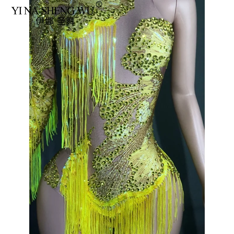 Sexy Leotard Women Sparkly Blue Rhinestones One Shoulder Dance Costume Stage Wear Singer Dancer Show Fringes Bodysuit
Sexy Leotard Women Sparkly Blue Rhinestones One Shoulder Dance Costume Stage Wear Singer Dancer Show Fringes Bodysuit
