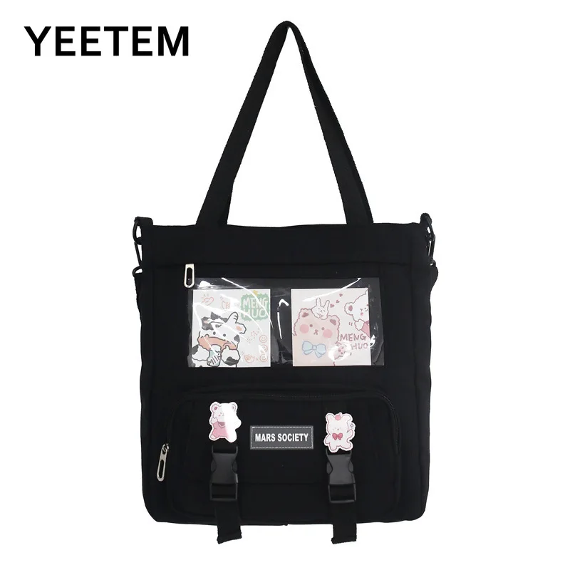 Female Students Bag Large Capacity Transparent Japanese Cartoon Cute Solid Color Messenger Bags
Female Students Bag Large Capacity Transparent Japanese Cartoon Cute Solid Color Messenger Bags