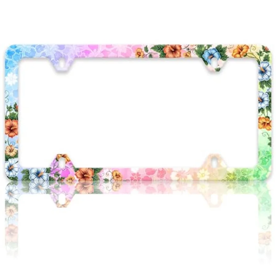 Colorful Hibiscus Flowers License Plate Frame Hawaii Tropical Floral License Plate Holders Funny Auto Accessory Bracket Stainle
Colorful Hibiscus Flowers License Plate Frame Hawaii Tropical Floral License Plate Holders Funny Auto Accessory Bracket Stainle