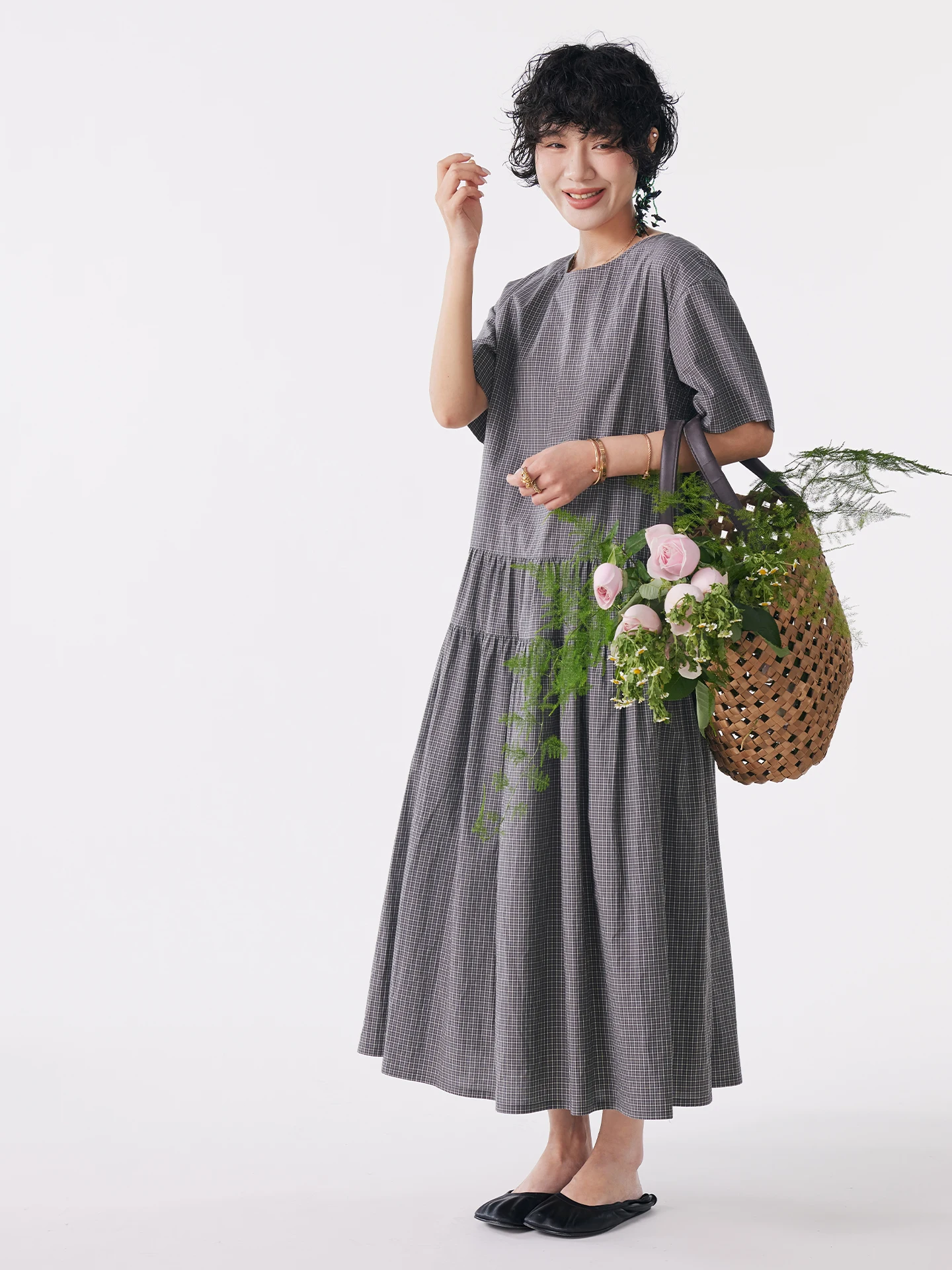 Buuyie Lazy Plaid Women's Dress Summer New Casual Loose Waist Inward Cotton A-Line Skirt Short Sleeve round Neck Citywalk
Buuyie Lazy Plaid Women's Dress Summer New Casual Loose Waist Inward Cotton A-Line Skirt Short Sleeve round Neck Citywalk