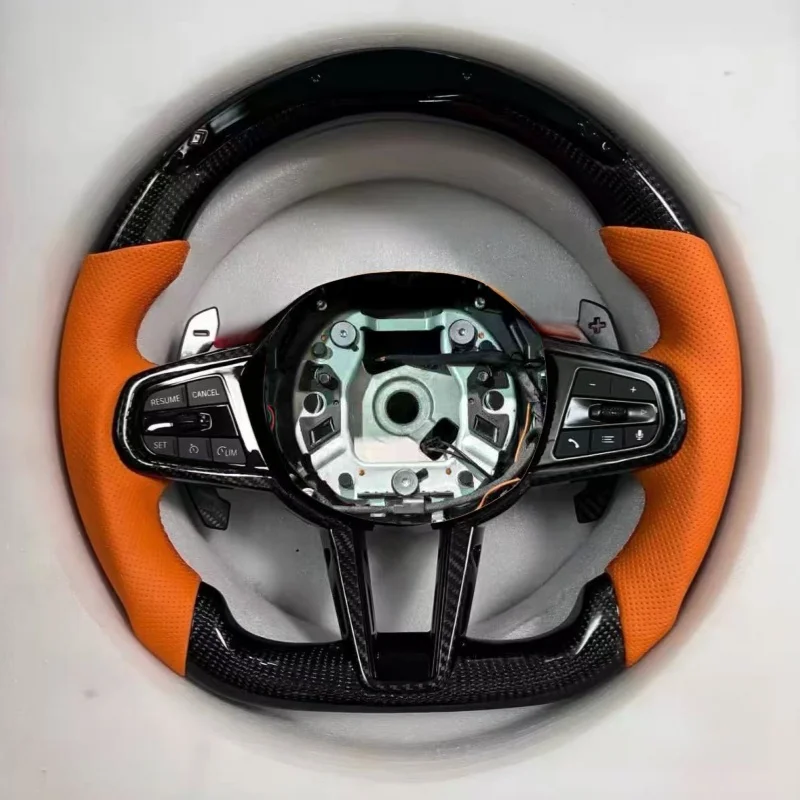 For BMW CS Steering Wheel G20 G22 G30 M2 G87 M3 G80 M4 G82 G83 G42 Z4 G29 M5 F90 LED Carbon Fiber Steering Wheel
For BMW CS Steering Wheel G20 G22 G30 M2 G87 M3 G80 M4 G82 G83 G42 Z4 G29 M5 F90 LED Carbon Fiber Steering Wheel