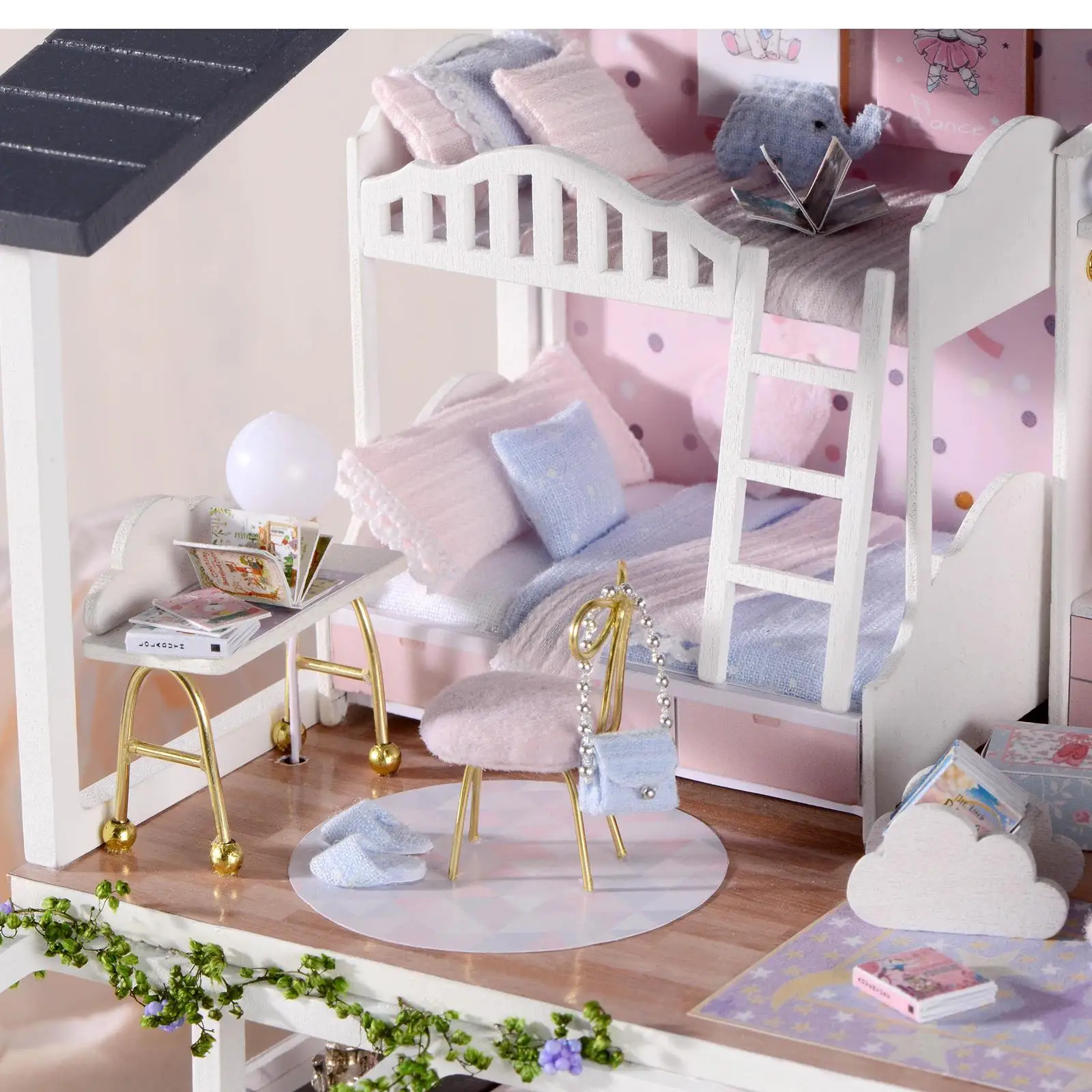 Dollhouse With Furniture Kit Wooden Garden Villa Playset Self Assembled
Dollhouse With Furniture Kit Wooden Garden Villa Playset Self Assembled