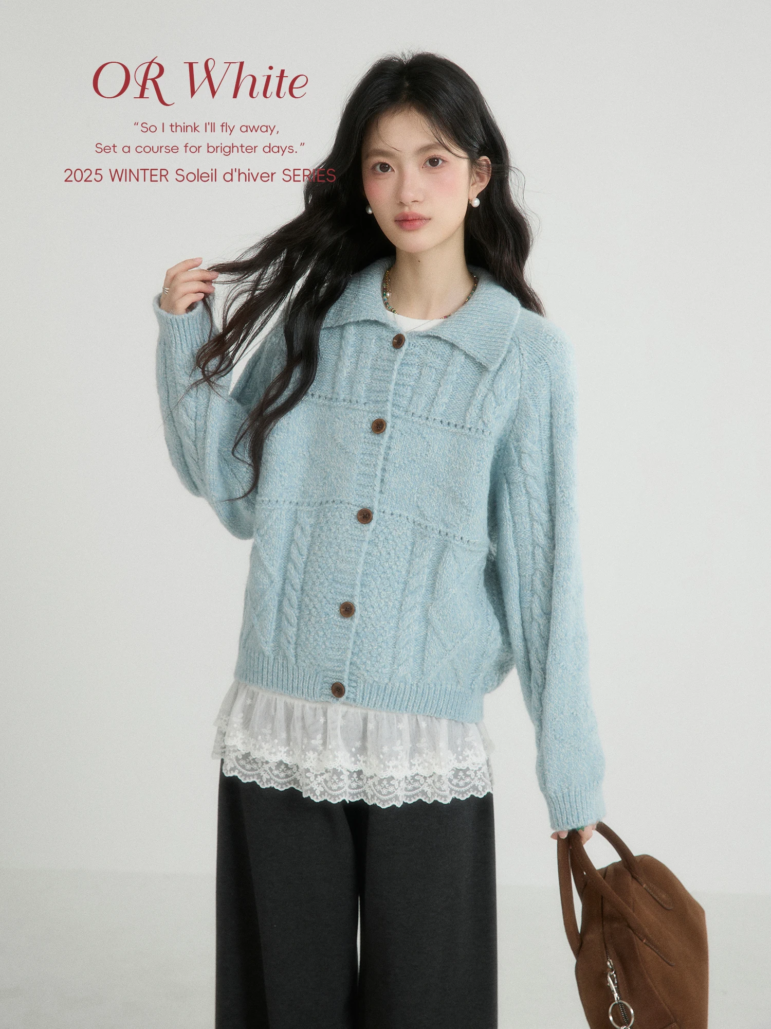 ORWhite Vintage Blue Knitted Sweater Coat ort Collar Slim Fit Women's Winter Faion round Ne Single Button Closure Long ...
ORWhite Vintage Blue Knitted Sweater Coat ort Collar Slim Fit Women's Winter Faion round Ne Single Button Closure Long ...