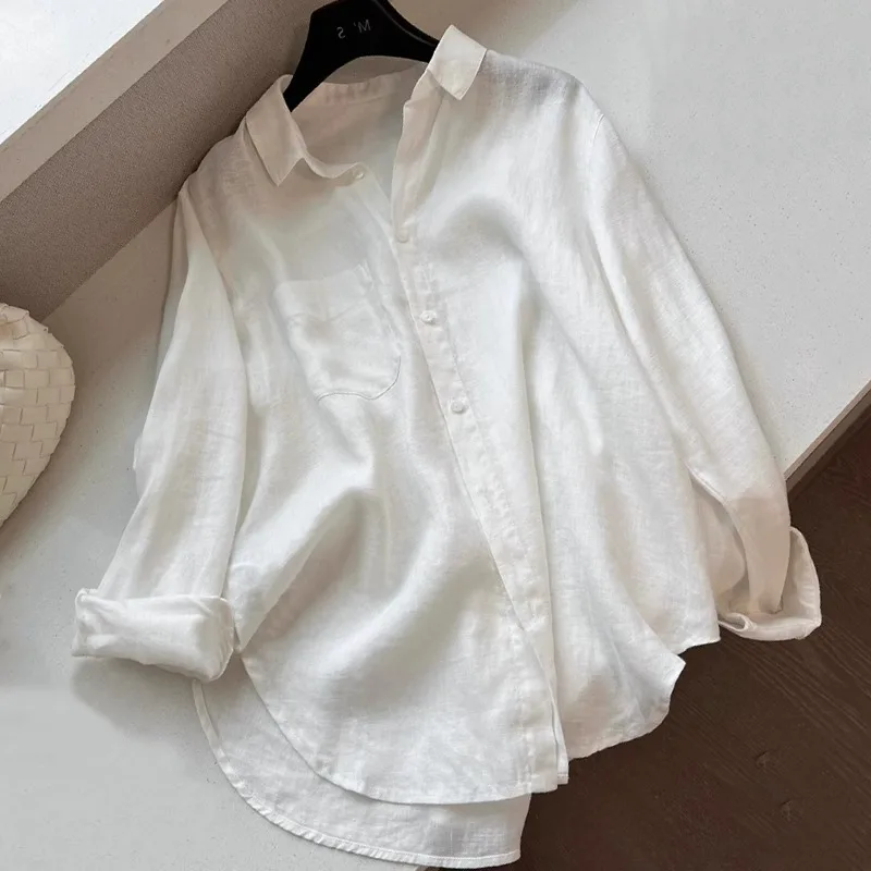 Korean Style Summer Thin Loose Long Sleeve Casual Shirt Sun Protection Top White Ultra Fairy New Arrival Women's Fashion
Korean Style Summer Thin Loose Long Sleeve Casual Shirt Sun Protection Top White Ultra Fairy New Arrival Women's Fashion