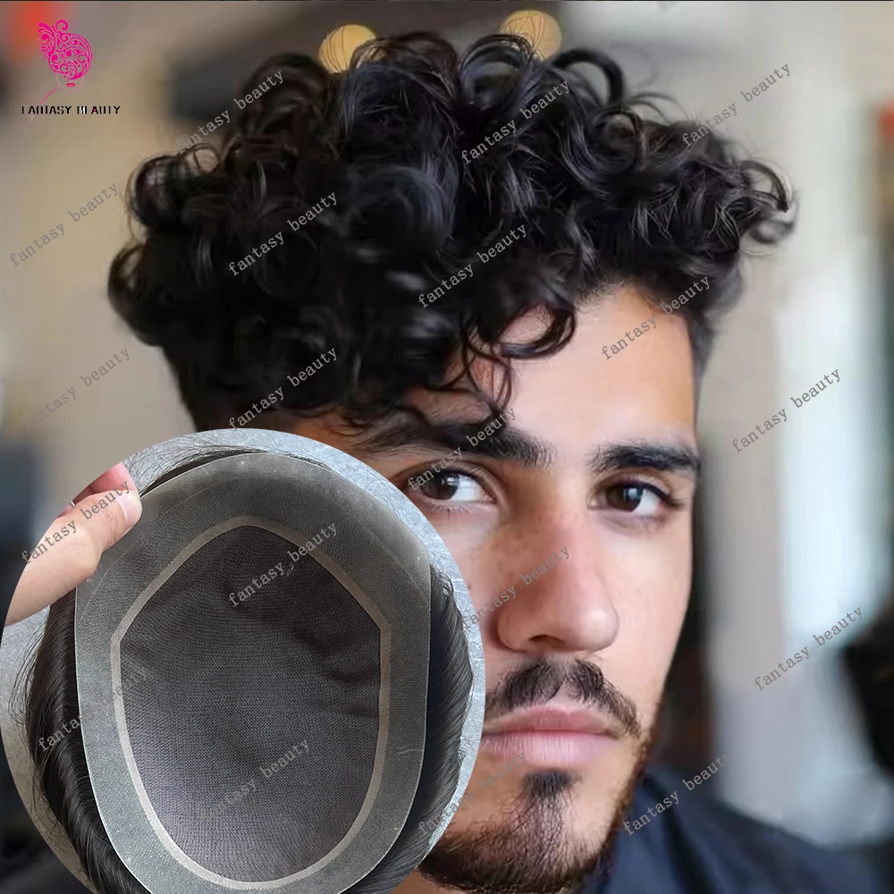 24mm/28mm Curly Men's Human Hair For Toupee Super Durable Fine Mono PU Base Male Wig 26mm Curl Natural Looking Capillary Prosthe
24mm/28mm Curly Men's Human Hair For Toupee Super Durable Fine Mono PU Base Male Wig 26mm Curl Natural Looking Capillary Prosthe