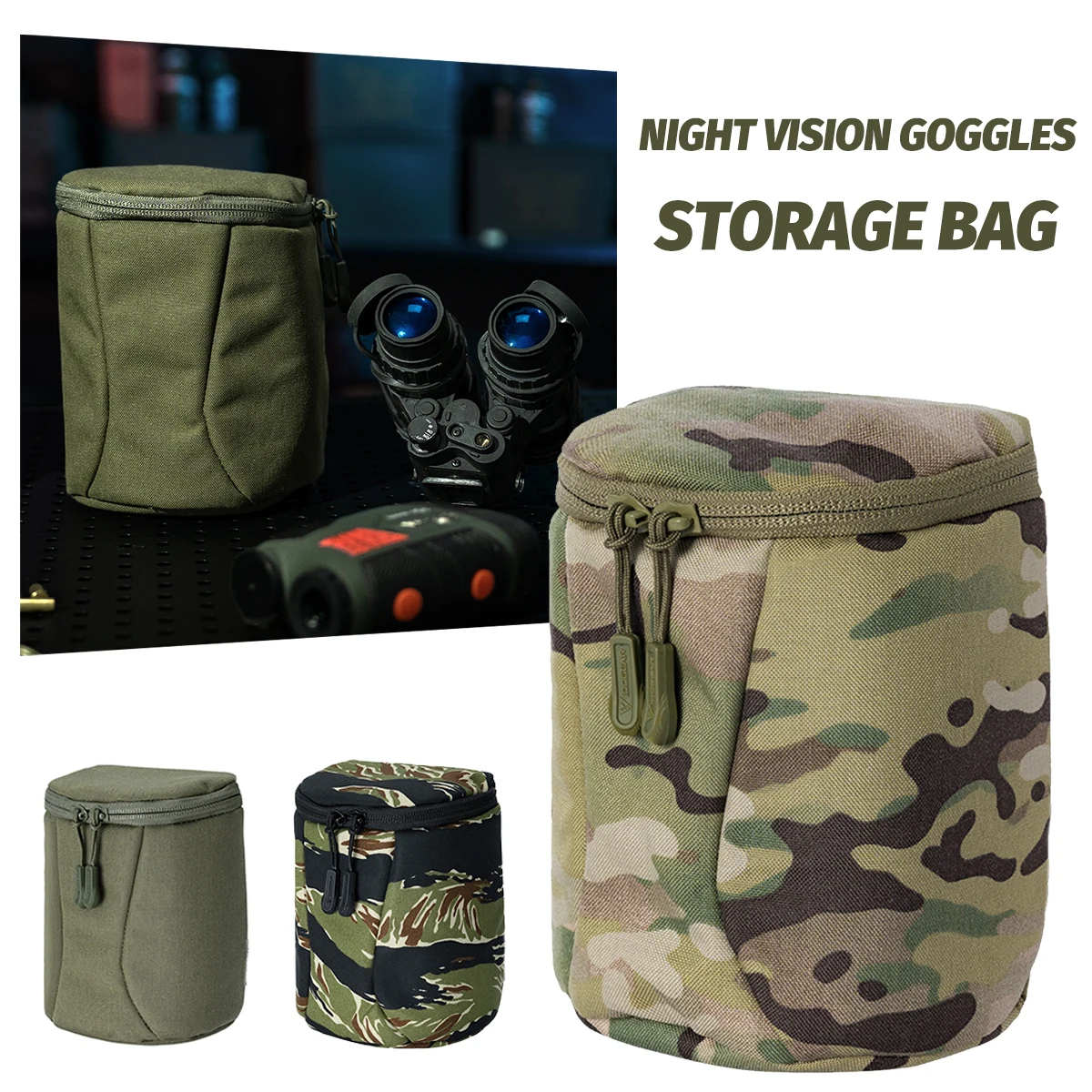 Night Vision Goggle Storage Bag Cotton Paded Shock Absorbed Molle Webbing Waist Belt Toolkit Outdoor Hunting Accessory Pouch
Night Vision Goggle Storage Bag Cotton Paded Shock Absorbed Molle Webbing Waist Belt Toolkit Outdoor Hunting Accessory Pouch