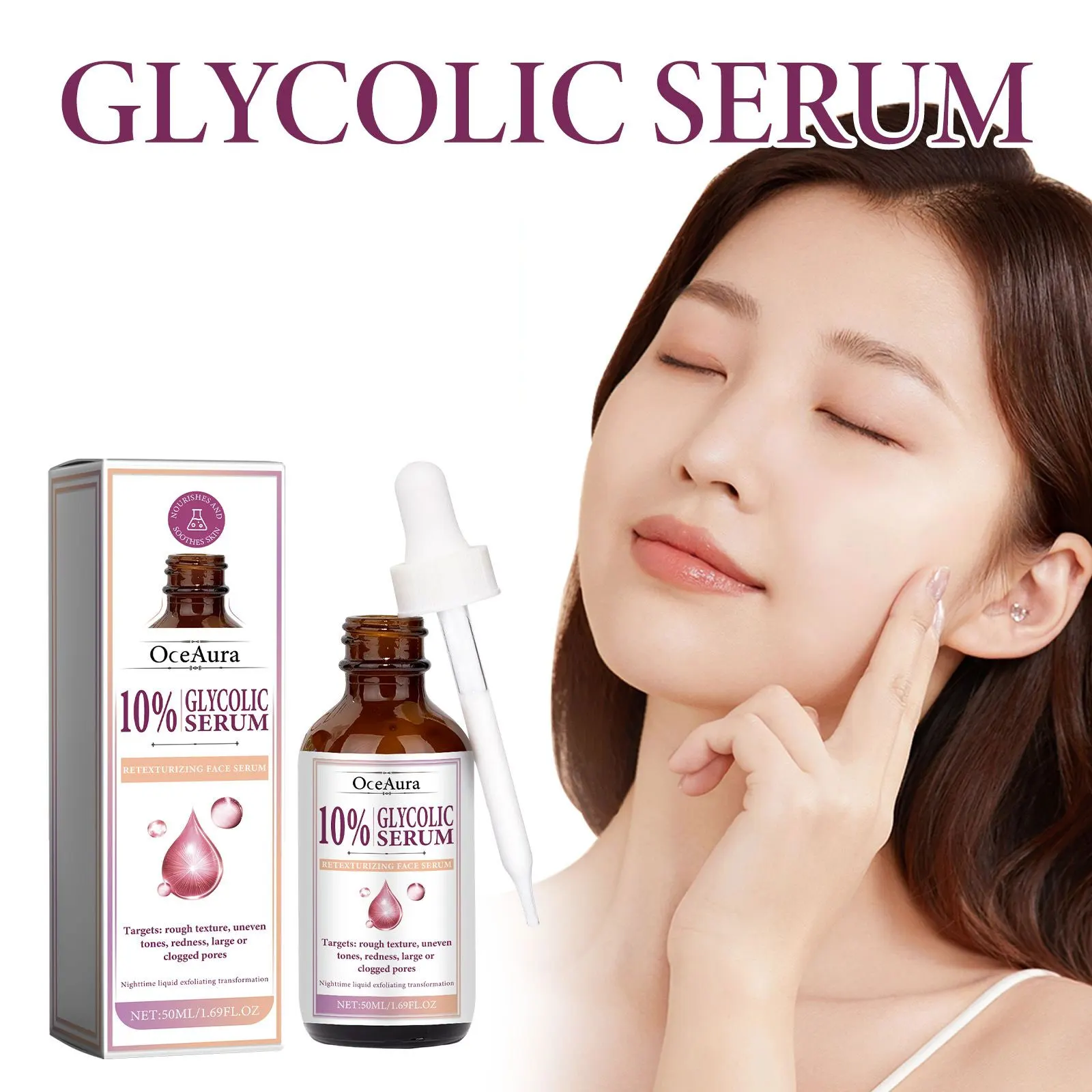Glycolic Acid 10% Toning Solution Fade Fine Lines Firming Face Serum Improve Facial Dryness Redness Glycolic Acid Repair Essence
Glycolic Acid 10% Toning Solution Fade Fine Lines Firming Face Serum Improve Facial Dryness Redness Glycolic Acid Repair Essence