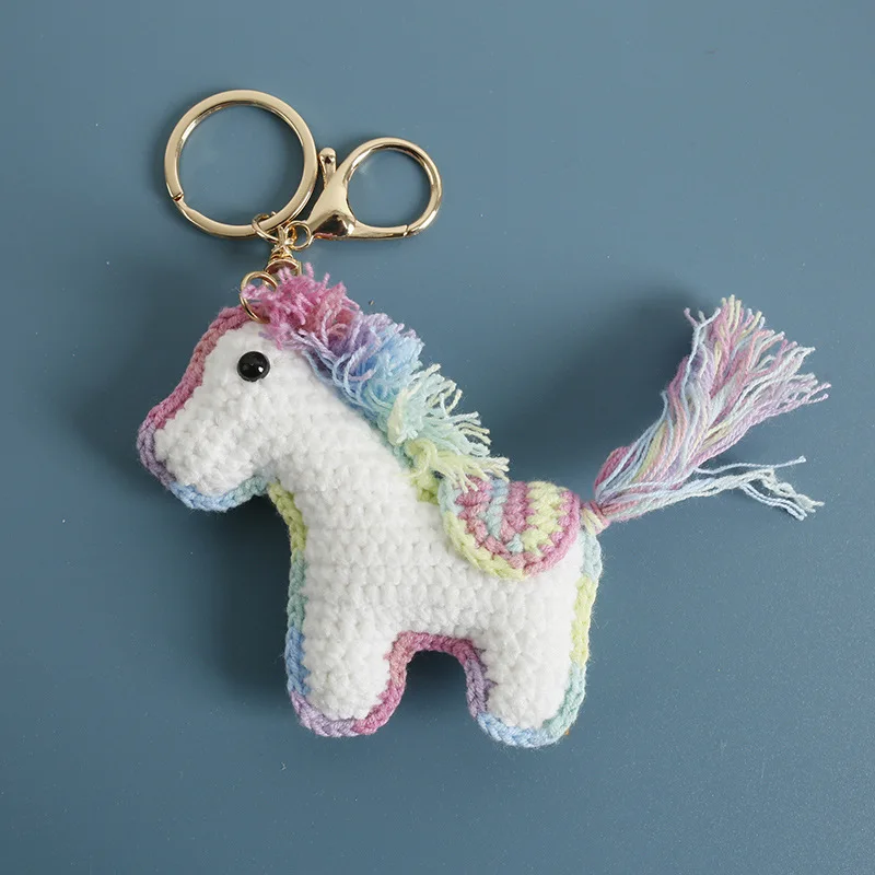 Colorful Pony Series Crochet Animal Doll Keyrings Handmaking Knitted Cute Pony Keychain Small Horse Crochet Keychain Wholesale
Colorful Pony Series Crochet Animal Doll Keyrings Handmaking Knitted Cute Pony Keychain Small Horse Crochet Keychain Wholesale