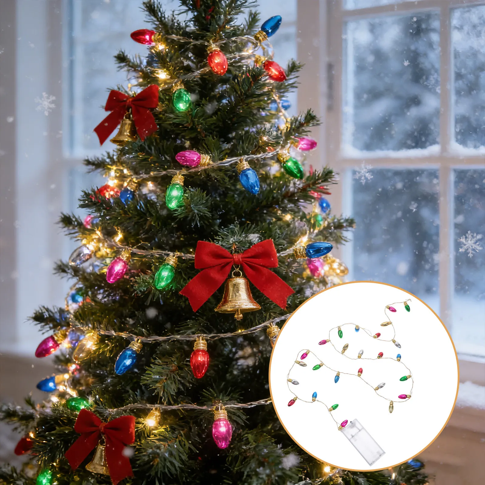 2Pcs Miniature Christmas Lights Multicoloured Fake Mini House Light Xmas Fairy String Lights for Holiday Decoration Micro
2Pcs Miniature Christmas Lights Multicoloured Fake Mini House Light Xmas Fairy String Lights for Holiday Decoration Micro