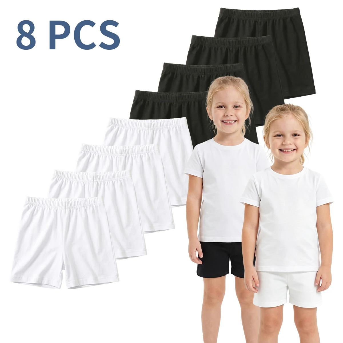 8 PCS Toddler Girls' Anti-Sheer Safety Shorts - 3/4 Length for Kids, Babies & Children, All-Season Comfort
8 PCS Toddler Girls' Anti-Sheer Safety Shorts - 3/4 Length for Kids, Babies & Children, All-Season Comfort