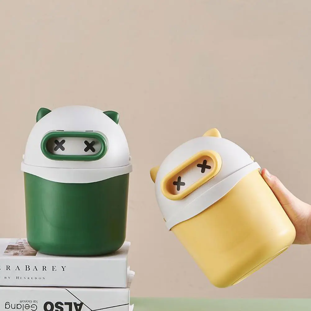 Mini Flip Lid Trash Can Desktop Waste Bin Cute Countertop Garbage Cans Small Size Kitchen Car Office Use Plastic Safe Storage
Mini Flip Lid Trash Can Desktop Waste Bin Cute Countertop Garbage Cans Small Size Kitchen Car Office Use Plastic Safe Storage