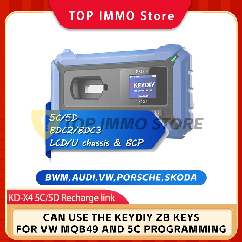 (Recharge link) KEYDIY KDX4 Add BDC3 VW MQB49 5C for Key Recognition/ Generation/ Copy / Program for MLB & MQB Vehicles 5C 5D
(Recharge link) KEYDIY KDX4 Add BDC3 VW MQB49 5C for Key Recognition/ Generation/ Copy / Program for MLB & MQB Vehicles 5C 5D