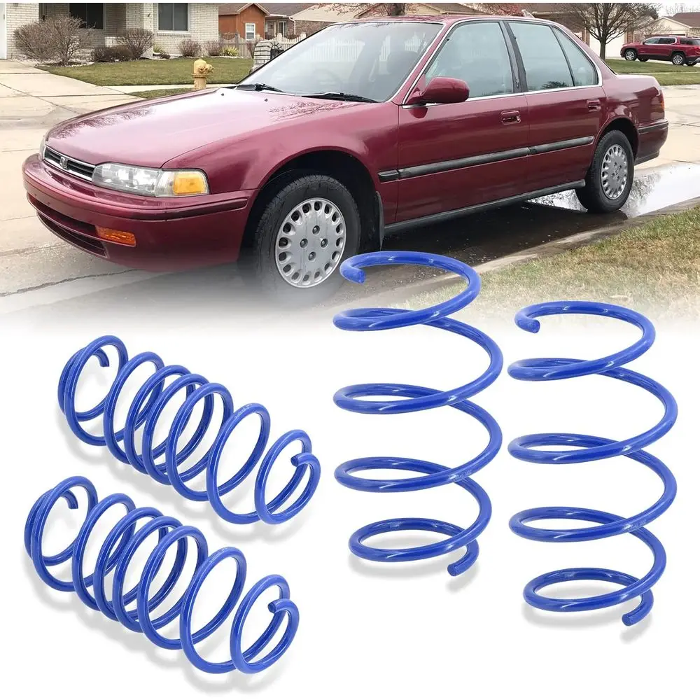 Front & Rear Drop Lowering Springs Kit for 1990-1997 Accord 4CYL (CB/CD) Blue
Front & Rear Drop Lowering Springs Kit for 1990-1997 Accord 4CYL (CB/CD) Blue