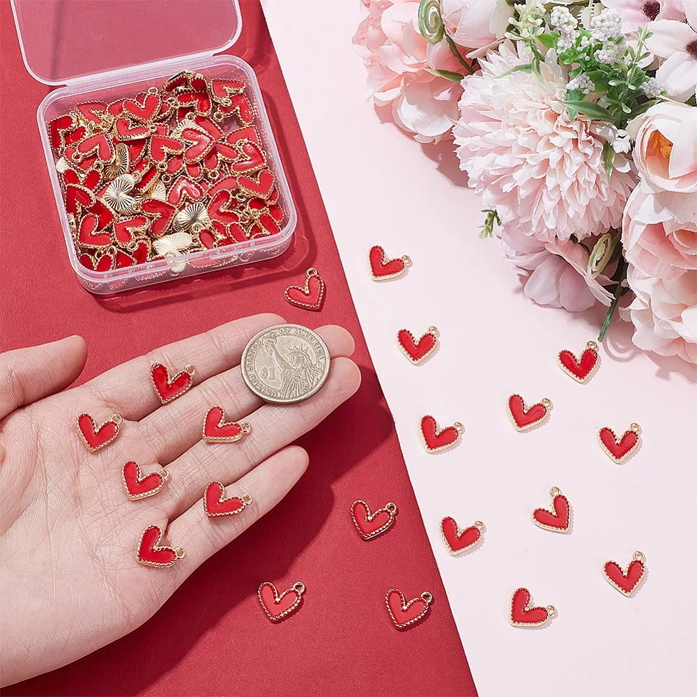100Pcs Alloy Enamel Charms Cadmium Free Nickel Free Lead Free Light Gold Heart Charm Red 14x13.5x2mm Hole: 1.5mm
100Pcs Alloy Enamel Charms Cadmium Free Nickel Free Lead Free Light Gold Heart Charm Red 14x13.5x2mm Hole: 1.5mm