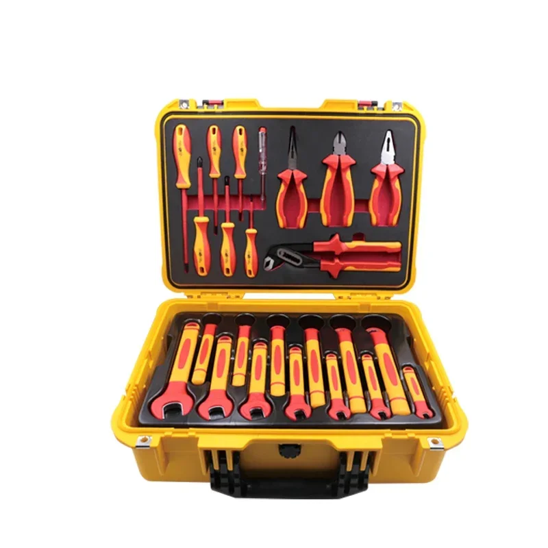 Manufacture High Quality VDE AC 1000V Insulated Tools Set Insulated Tools Set-46pcs
Manufacture High Quality VDE AC 1000V Insulated Tools Set Insulated Tools Set-46pcs